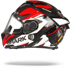 Shark Spartan GT Carbon Urikan Carbon Rood Wit DRW Integraalhelm -Motorfiets Uitrusting Winkel shark spartan gt carbon urikan carbon red white drw.11