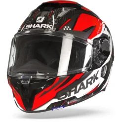 Shark Spartan GT Carbon Urikan Carbon Rood Wit DRW Integraalhelm -Motorfiets Uitrusting Winkel shark spartan gt carbon urikan carbon red white drw frontpage