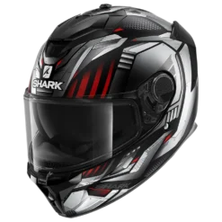 Shark Spartan GT Replikan Mat Bcl. Micr. Zwart Chrom Zilver KUS Integraalhelm