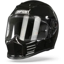 Simpson Speed Zwart Metal Integraalhelm 10 Simpson Speed Zwart Metal Integraalhelm -Motorfiets Uitrusting Winkel simpson speed black metal frontpage