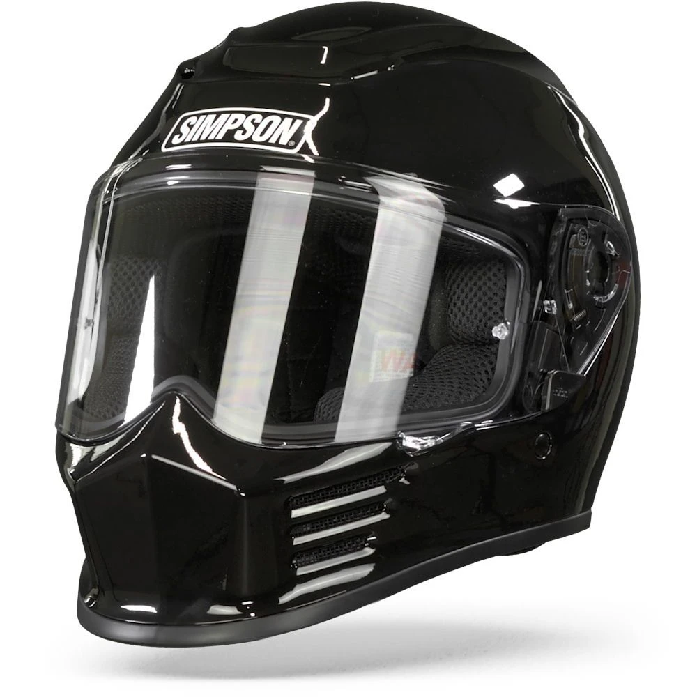Simpson Speed Zwart Metal Integraalhelm 5 Simpson Speed Zwart Metal Integraalhelm - Afbeelding 5