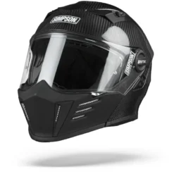 Simpson Darksome Carbon Mat Zwart Systeemhelm -Motorfiets Uitrusting Winkel simpson darksome carbon matt.04 1