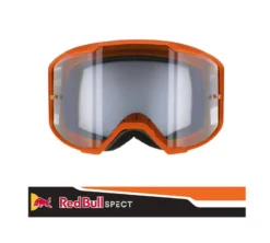 Spect Red Bull Strive Mx Goggles Single Lens Black Orange Clear