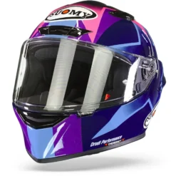 Suomy Track 1 Bastianini Replica Blauw Paars Integraalhelm -Motorfiets Uitrusting Winkel suomy track 1 bastianini replica blue purple frontpage