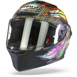 Suomy Track 1 Chieftain Multi Zwart Print Integraalhelm -Motorfiets Uitrusting Winkel suomy track 1 chieftain multi black print frontpage