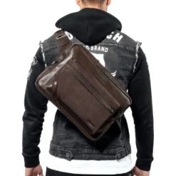 Artonvel Original Volledig Bruin Messenger Tas -Motorfiets Uitrusting Winkel the original sacoche bandouliere